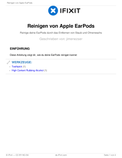Reinigen von Apple EarPods