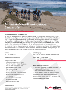 Mountainbike–Trainingslager Lanzarote