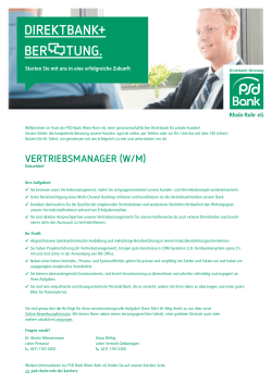 Vertriebsmanager (w/m) - VR