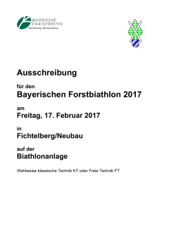 Ausschreibung Bayerischen Forstbiathlon 2017 - forstski