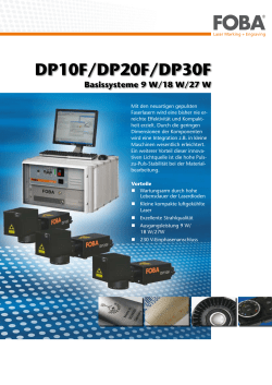 DP10F/DP20F/DP30F Basissysteme 9 W/18 W/27 W