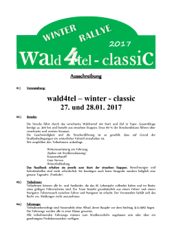 wald4tel – winter - classic 27. und 28.01. 2017