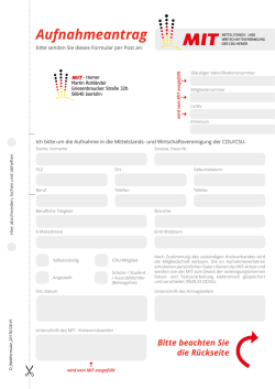 Hier geht`s zum Aufnahmeantrag! - MIT - Mittelstands