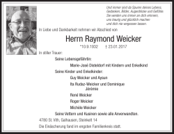 Herrn Raymond Weicker