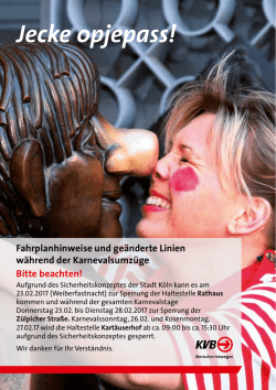 Jecke opjepass!