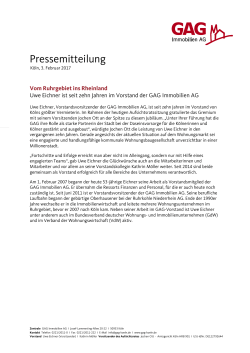 Pressemitteilung - GAG Immobilien AG