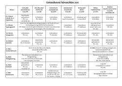 Gottesdienste Februar/M&auml;rz 2017
