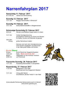 Narrenfahrplan 2017 - Aichen