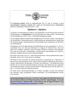 Optiker - Uni Marburg