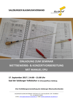 Ausschreibung - Salzburger Blasmusikverband