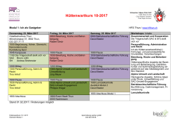 H&uuml;ttenwartkurs 10-2017