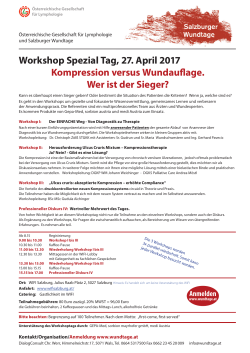Workshop Spezial Tag, 27. April 2017 Kompression versus