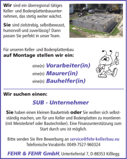 eine(n) Vorarbeiter(in) eine(n) Maurer(in) eine(n