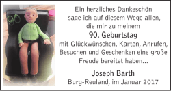 90. Geburtstag Joseph Barth