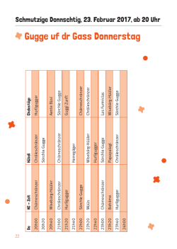 Gugge uf dr Gass Donnerstag