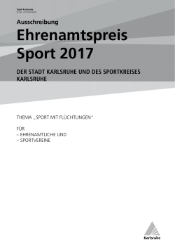 Ehrenamtspreis Sport 2017