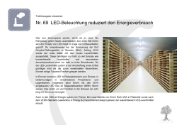 Nr. 69 LED-Beleuchtung reduziert den Energieverbrauch