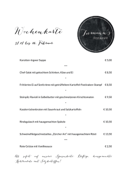 Karotten-Ingwer Suppe € 5,00 *** Chef