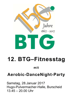 Flyer Fitnesstag 2017 - Burscheider Turngemeinde 1867 eV