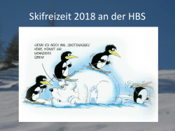 Skifreizeit 2018 an der HBS