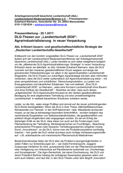 DLG-Thesen zur &bdquo;Landwirtschaft 2030&ldquo;