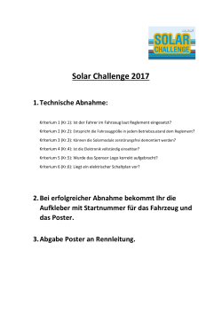 Checkliste Technische Abnahme - 2017 - Sol-view / Sol