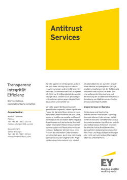 Antitrust Services - Von der Prävention bis zur