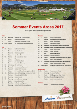 Zur Übersicht an Events im Sommer