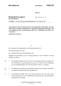 Bundesrat 754/1/16 Empfehlungen - Umwelt