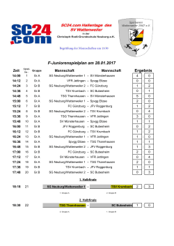 F-Spielplan 2017 - SV Wattenweiler