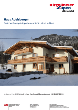 Haus Adelsberger in St. Jakob in Haus