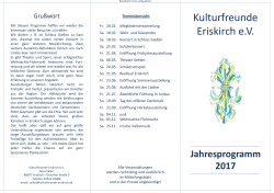 Programm 201 - Kulturfreunde Eriskirch