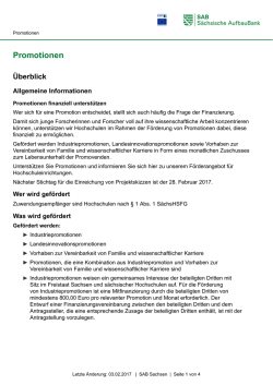 Promotionen - Sächsische Aufbaubank