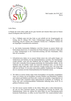 Elternbrief - Gymnasium Schloss Wittgenstein