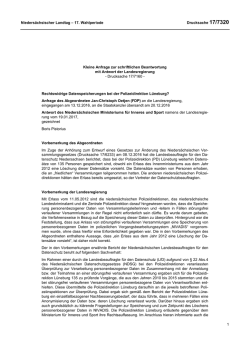 Drucksachen allgemein - Nieders&auml;chsischer Landtag