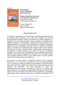 Religious Identities in the Levant from Alexander to Muhammed