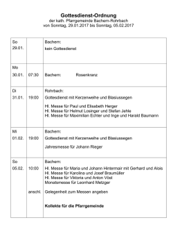 Gottesdienst-Ordnung - Pfarreiengemeinschaft Ottmaring