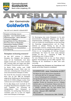 Goldwörth - Bürgermeister Zeitung