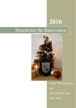 Newsletter für Reservisten - RK Bad Godesberg / Wachtberg
