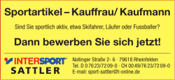Sportartikel – Kauffrau/ Kaufmann Dann bewerben Sie