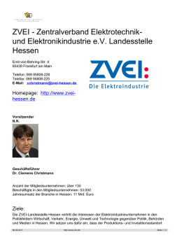 ZVEI - Zentralverband Elektrotechnik- und Elektronikindustrie