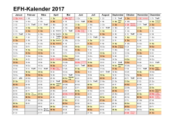 EFH Kalender 2017