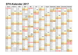 EFH Kalender 2017