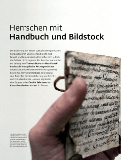 Herrschen mit Handbuch und Bildstock - Max-Planck