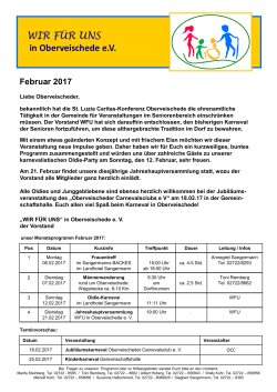 Programm Februar 2017