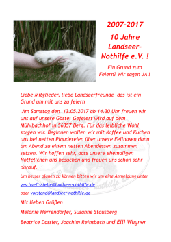 Einladung 10 Jahre 2007-2017 LNH - Landseer
