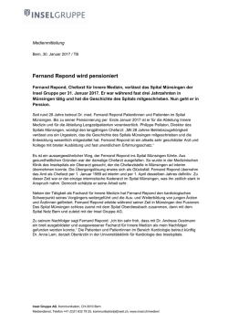 Fernand Repond wird pensioniert