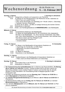 Wochenordnung - Pfarre