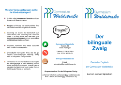 in diesem Flyer - Gymnasium Waldstra&szlig;e