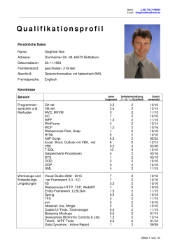 Qualifikationsprofil